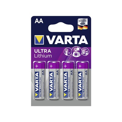 1x4 Varta Lithium Mignon AA LR 6
