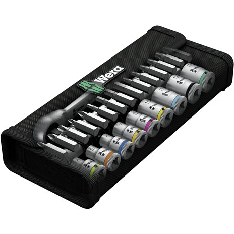 WERA 8100 SA 7 kit con cricch. Zyklop Metal con pass. quadro