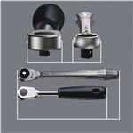 WERA 8100 SA 7 kit con cricch. Zyklop Metal con pass. quadro