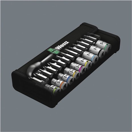 WERA 8100 SA 7 kit con cricch. Zyklop Metal con pass. quadro