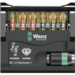 WERA Bit-Check 12 Diamond 1 assortimento inserti
