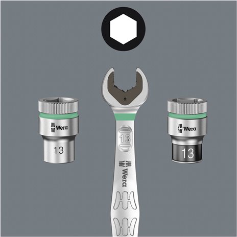 WERA Wheel Impaktor C Set 1 kit chiavi bussola con att. 1/2