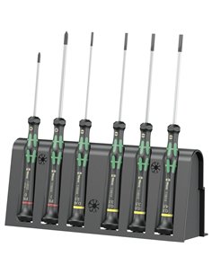 WERA 2035/6 B set di cacciaviti per elettronica con supporto