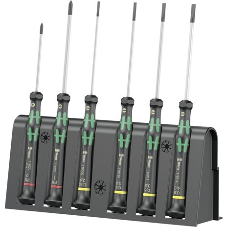 WERA 2035/6 B set di cacciaviti per elettronica con supporto