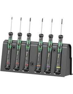 WERA 2050/6 set di cacciaviti per elettronica con supporto