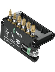 Wera Bit-Check 7 PZ Diamond 1 Bits con supporto universale