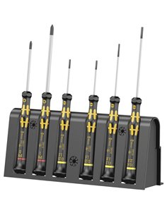 Wera 1578 A/6 ESD set giravite per elettronica + supporto