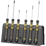 Wera 1578 A/6 ESD set giravite per elettronica + supporto
