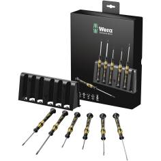 Wera 1578 A/6 ESD set giravite per elettronica + supporto 2