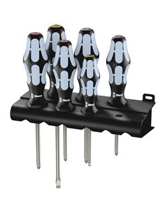 Wera 3334/3350/3355/6 set giraviti, inox + supporto