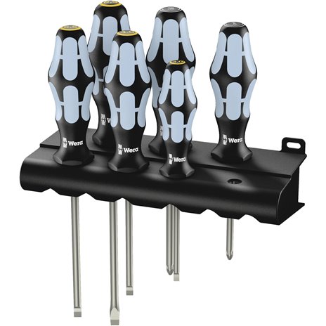 Wera 3334/3355/6 set giravite, inox + supporto