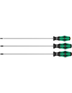Wera 335/350/355/3 set giraviti Kraftform Plus,c.lame lungh.