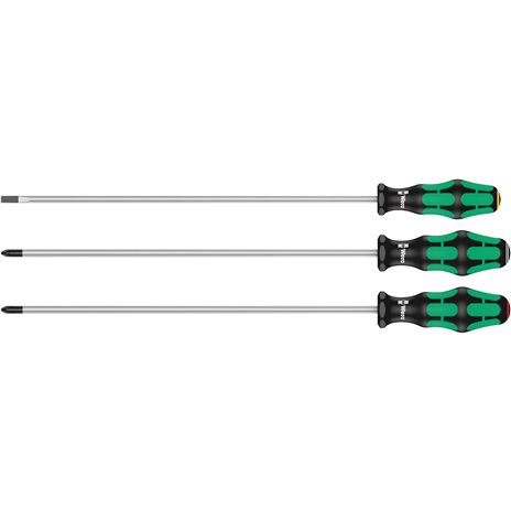 Wera 335/350/355/3 set giraviti Kraftform Plus,c.lame lungh.