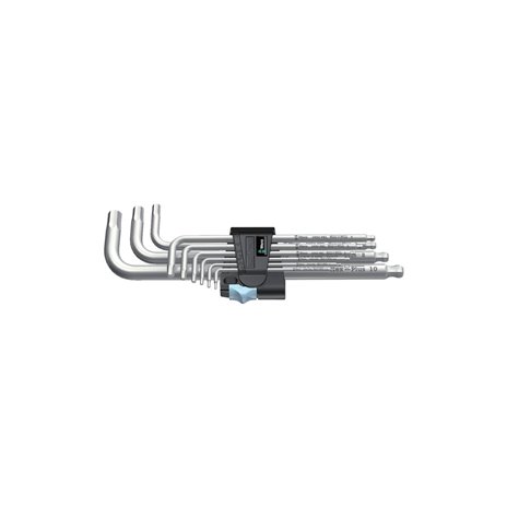 Wera 3950/9 Hex-Plus Stainless 1 set chiavi a L. metriche in