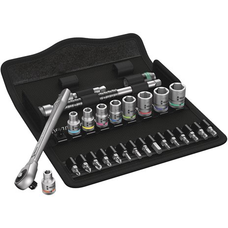 Wera 8100 SA 10 set con cricch. Zyklop Metal pass.qu.att. 1/