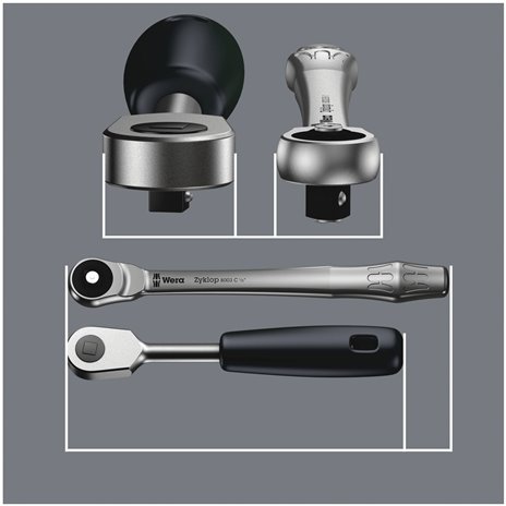 Wera 8100 SA 10 set con cricch. Zyklop Metal pass.qu.att. 1/