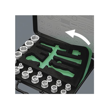 Wera 8100 SB 4 set con cricch. Zyklop Speed, att.3/8  in pol