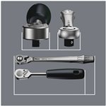 Wera 8100 SB 8 set con cricch. Zyklop lev.invers.att.3/8,met