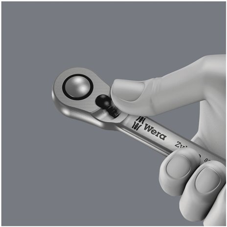 Wera 8100 SB 8 set con cricch. Zyklop lev.invers.att.3/8,met
