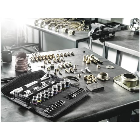 Wera 8100 SB 8 set con cricch. Zyklop lev.invers.att.3/8,met