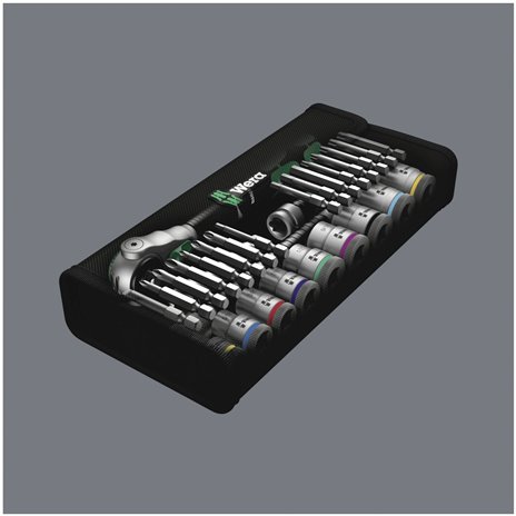 Wera 8100 SB 9 set con cricch. Zyklop Speed, att. 3/8 in pol