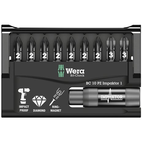 Wera Bit-Check 10 PZ Impaktor 1