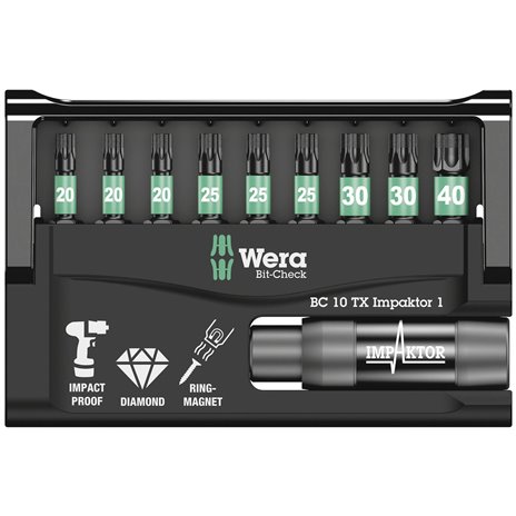 Wera Bit-Check 10 TX Impaktor 1