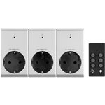 REV RC Plug Socket Set silver 3+1 3x1000W           00850107