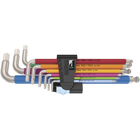 Wera 3950/9 Hex-Plus Multicolour Imperial inox 1 inox