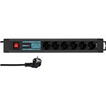 REV outlet Strip 6-fold 3m Supraguard  anthracite