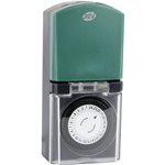 REV Timer mechanisch IP44 nero-verde