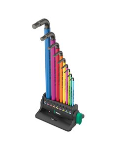 Wera 950/9 Hex-Plus Multicolour assortimento di 3 chiavi a L