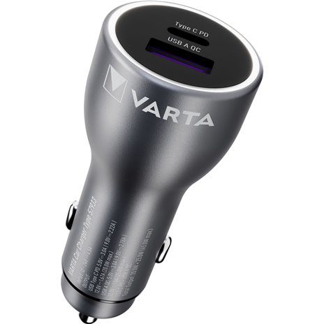 Varta caric. auto 45 Watt Output 1xUSB A / 1xUSB-C PD 579331