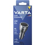 Varta caric. auto 45 Watt Output 1xUSB A / 1xUSB-C PD 579331