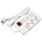 REV Presa da tavolo 9-fold 1,4 m con Interruttore bianco