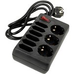 REV Presa da tavolo 9-fold 1,4 m con Interruttore nero