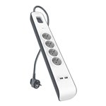 Belkin presa multipla 4 prese + 2xUSB-A, 2m cavo BSV401vf2M-