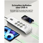 Belkin presa multipla 6 prese + 2xUSB-A, 2m cavo BSV604vf2M-