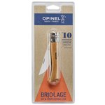 Opinel coltellino No. 10 lama carbone con manico in legno