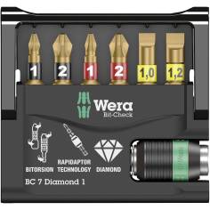 Wera Bit-Check 7 Diamond 1 Bit assortim. + supporto univ. 2