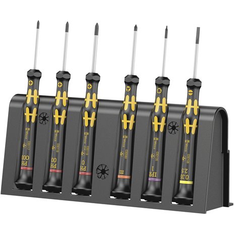 Wera 1550/6 ESD set giravite per elettronica + rack