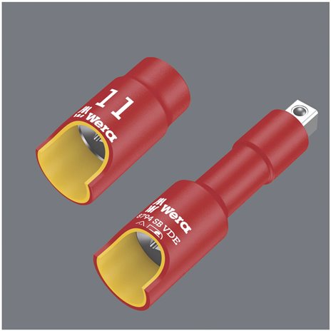 Wera 8100 SB VDE 1 set cricch. Zyklop isol.lev.camb. rot.3/8