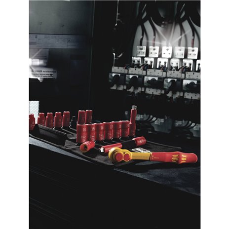 Wera 8100 SB VDE 1 set cricch. Zyklop isol.lev.camb. rot.3/8