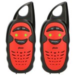 Alecto Walkie Talkie 2er Set für Kinder, 3 km Reichw., Schwarz/Ro