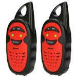 Alecto Walkie Talkie 2er Set für Kinder, 3 km Reichw., Schwarz/Ro