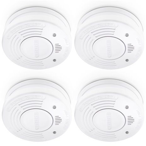 Alecto Rauchmelder mit 10 Jahren Batterielaufzeit, 4er-Pack