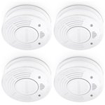 Alecto Rauchmelder mit 10 Jahren Batterielaufzeit, 4er-Pack