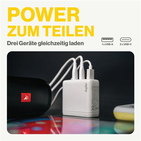 Aqiila Chargebird W4 120W 2x USB-C 1x USB-A