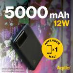 Aqiila Powerbird B5 Powerbank 12W nero 5.000 mAh