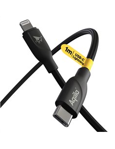 Aqiila Cablebird CB21 cavo ric./ sincr. 30W tipo C Lightning 1m
